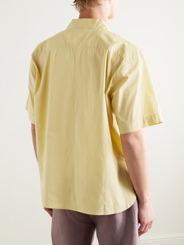 Ronen Convertible-Collar Embroidered Cotton-Poplin Shirt - BK