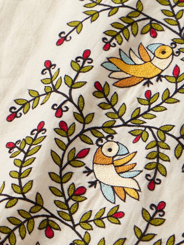 Ronen Convertible-Collar Embroidered Cotton Shirt - CU Ronen Convertible-Collar Embroidered Cotton Shirt - CU
