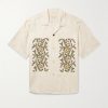 Ronen Convertible-Collar Embroidered Cotton Shirt Ronen Convertible-Collar Embroidered Cotton Shirt