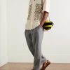 Ronen Convertible-Collar Embroidered Cotton Shirt - OU Ronen Convertible-Collar Embroidered Cotton Shirt - OU