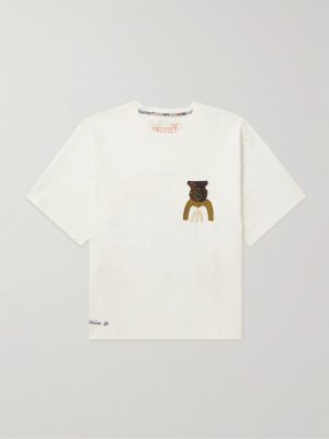 Appliquéd Embroidered Cotton-Jersey T-Shirt Appliquéd Embroidered Cotton-Jersey T-Shirt