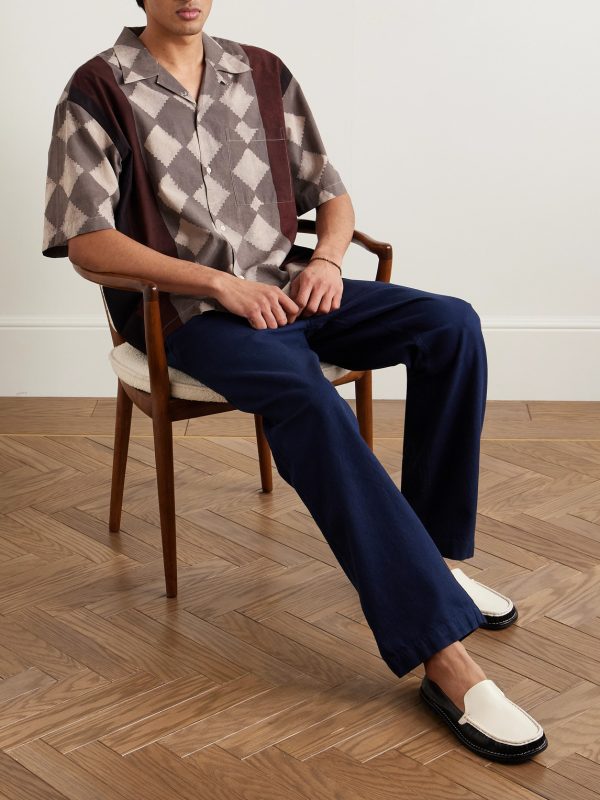 Rohit Convertible-Collar Printed Cotton Shirt - OU Rohit Convertible-Collar Printed Cotton Shirt - OU