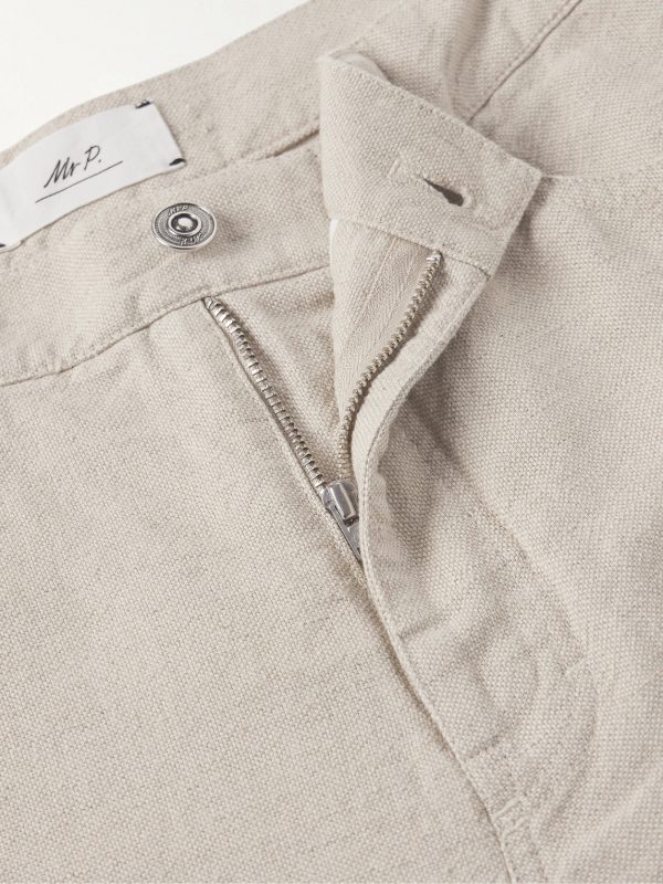 Edward Straight-Leg Linen and Cotton-Blend Trousers - E1 Edward Straight-Leg Linen and Cotton-Blend Trousers - E1