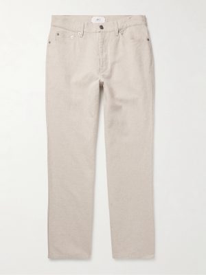 Edward Straight-Leg Linen and Cotton-Blend Trousers