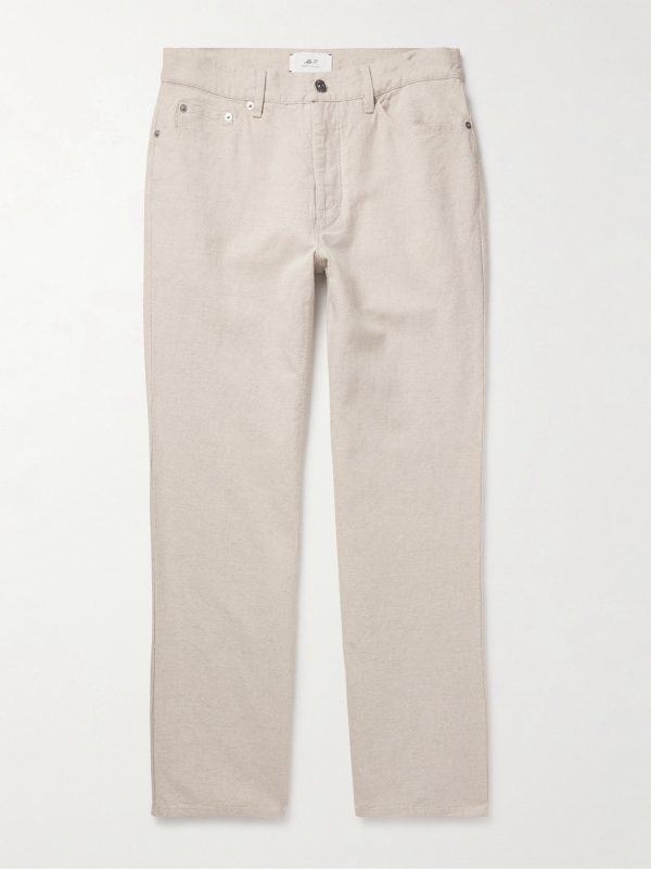 Edward Straight-Leg Linen and Cotton-Blend Trousers Edward Straight-Leg Linen and Cotton-Blend Trousers