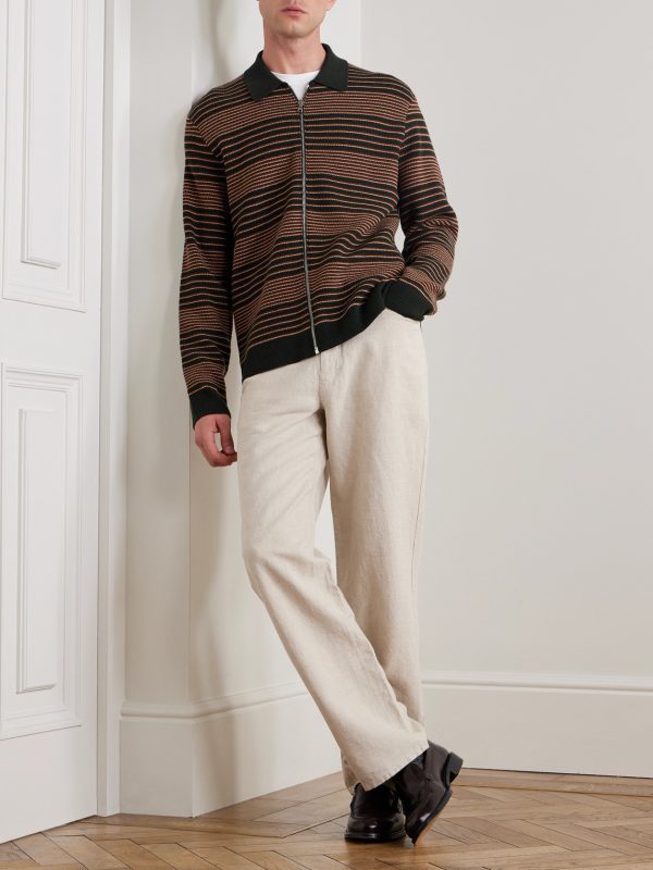 Edward Straight-Leg Linen and Cotton-Blend Trousers - OU Edward Straight-Leg Linen and Cotton-Blend Trousers - OU