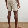 Straight-Leg Linen and Cotton-Blend Drawstring Shorts - BK Straight-Leg Linen and Cotton-Blend Drawstring Shorts - BK
