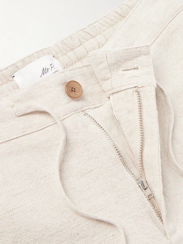 Straight-Leg Linen and Cotton-Blend Drawstring Shorts - CU Straight-Leg Linen and Cotton-Blend Drawstring Shorts - CU