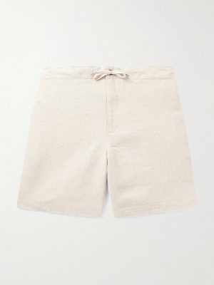 Straight-Leg Linen and Cotton-Blend Drawstring Shorts Straight-Leg Linen and Cotton-Blend Drawstring Shorts