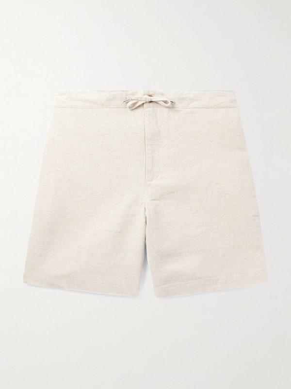 Straight-Leg Linen and Cotton-Blend Drawstring Shorts Straight-Leg Linen and Cotton-Blend Drawstring Shorts