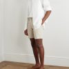 Straight-Leg Linen and Cotton-Blend Drawstring Shorts - OU Straight-Leg Linen and Cotton-Blend Drawstring Shorts - OU