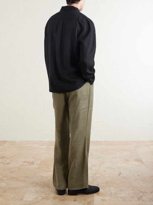 Garment-Dyed Linen Shirt - BK