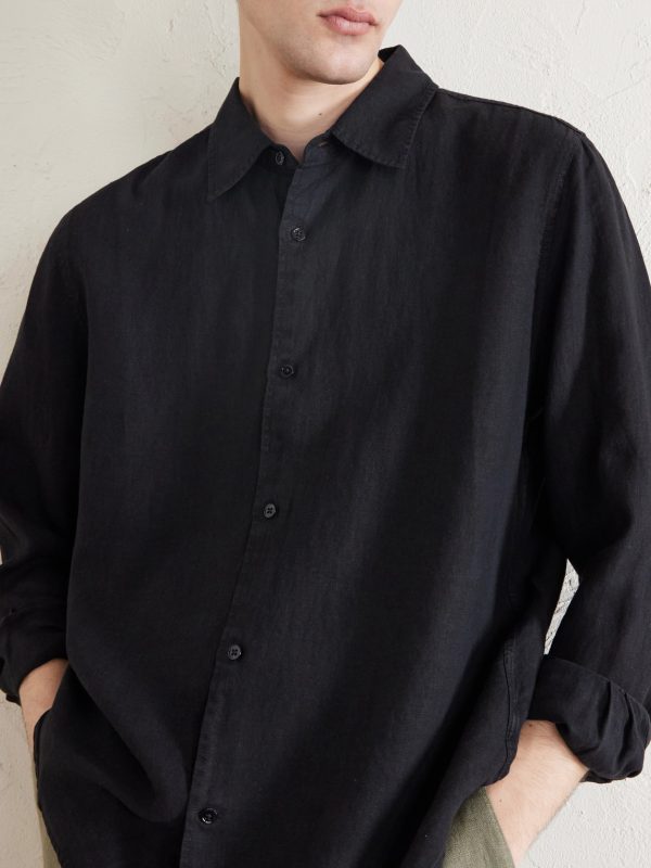 Garment-Dyed Linen Shirt - CU