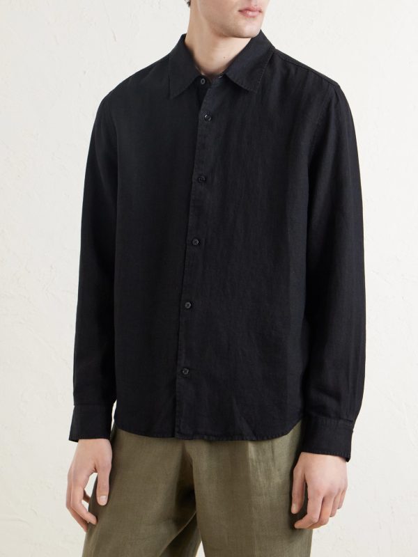 Garment-Dyed Linen Shirt - FR