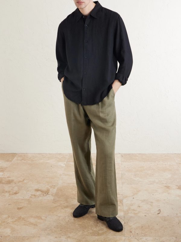Garment-Dyed Linen Shirt - OU