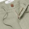 Straight-Leg Garment-Dyed Linen Drawstring Bermuda Shorts - CU