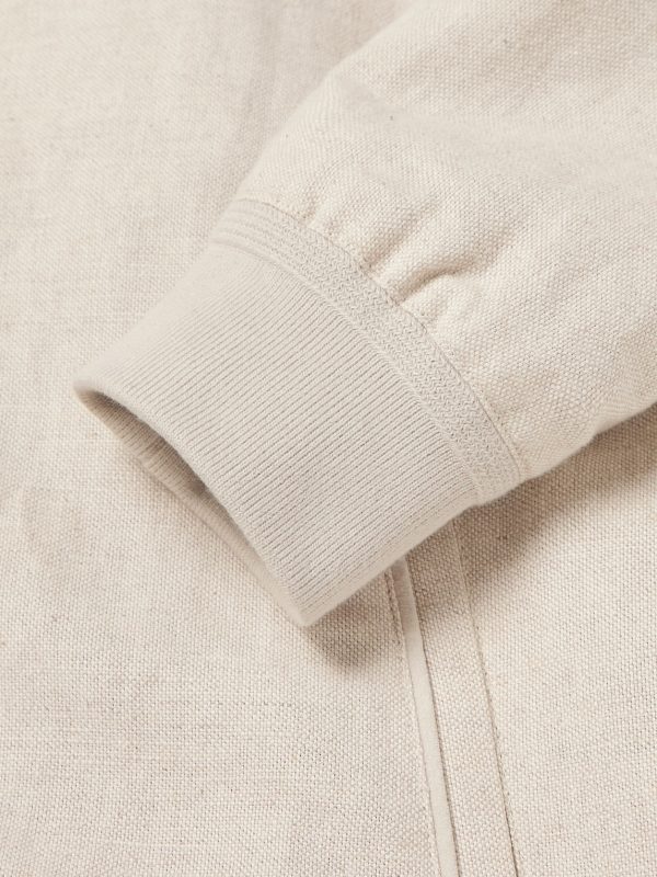Linen and Cotton-Blend Bomber Jacket - E1 Linen and Cotton-Blend Bomber Jacket - E1