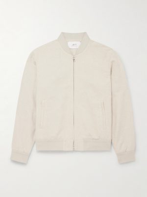 Linen and Cotton-Blend Bomber Jacket Linen and Cotton-Blend Bomber Jacket