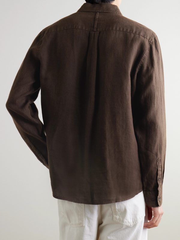 Garment-Dyed Linen Shirt - BK