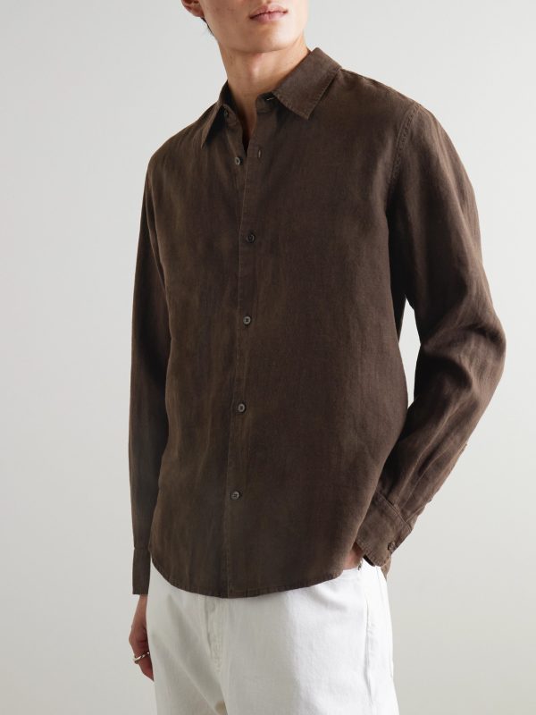 Garment-Dyed Linen Shirt - FR
