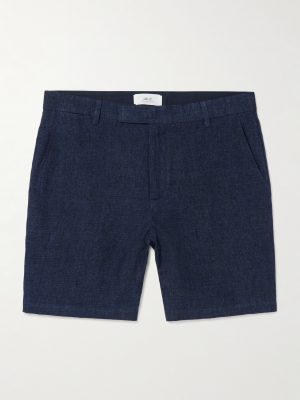 Straight-Leg Linen-Chambray Bermuda Shorts Straight-Leg Linen-Chambray Bermuda Shorts