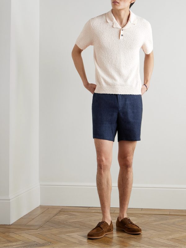 Straight-Leg Linen-Chambray Bermuda Shorts - OU