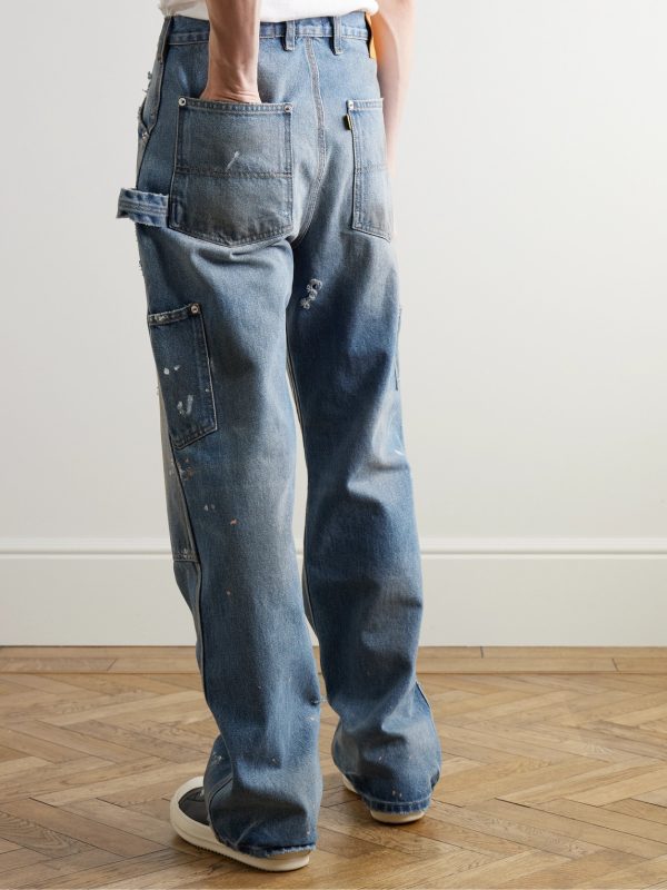 Branko Carpenter Straight-Leg Distressed Jeans - BK
