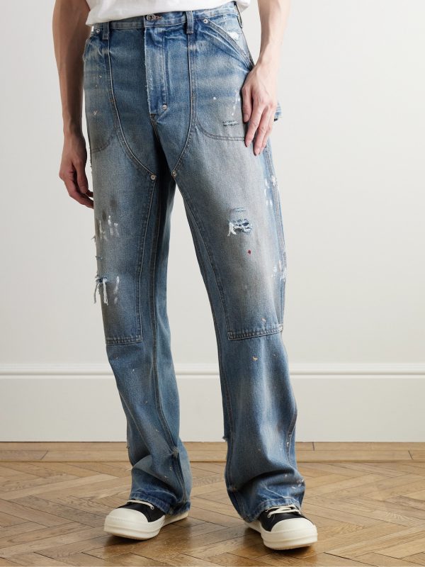 Branko Carpenter Straight-Leg Distressed Jeans - FR
