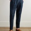 Steve Tapered Pleated Linen Trousers - FR Steve Tapered Pleated Linen Trousers - FR