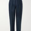 Steve Tapered Pleated Linen Trousers Steve Tapered Pleated Linen Trousers