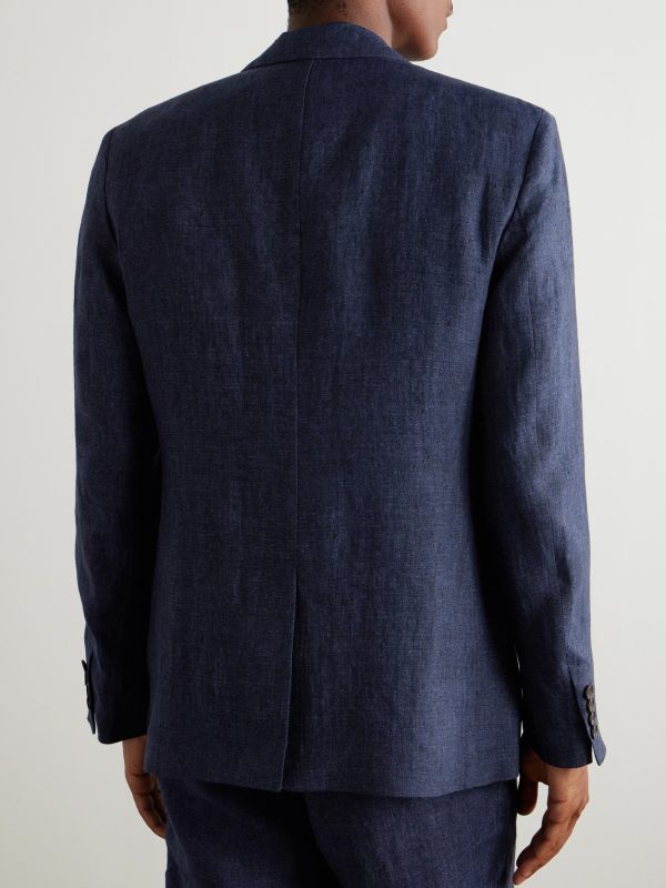Unstructured Linen-Chambray Suit Jacket - BK