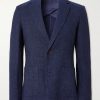 Unstructured Linen-Chambray Suit Jacket