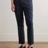 Steve Straight-Leg Pleated Organic Cotton-Blend Seersucker Trousers - FR Steve Straight-Leg Pleated Organic Cotton-Blend Seersucker Trousers - FR