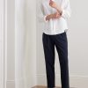 Steve Straight-Leg Pleated Organic Cotton-Blend Seersucker Trousers - OU Steve Straight-Leg Pleated Organic Cotton-Blend Seersucker Trousers - OU