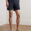 Straight-Leg Cotton-Blend Seersucker Shorts - FR Straight-Leg Cotton-Blend Seersucker Shorts - FR
