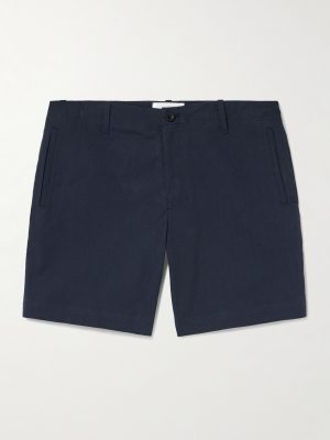Straight-Leg Cotton-Blend Seersucker Shorts