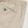 James Straight-Leg Striped Linen Suit Trousers - CU