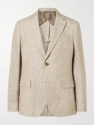 Striped Linen Suit Jacket Striped Linen Suit Jacket