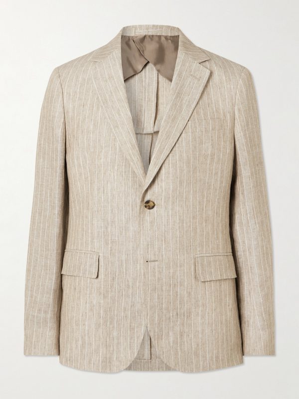 Striped Linen Suit Jacket Striped Linen Suit Jacket