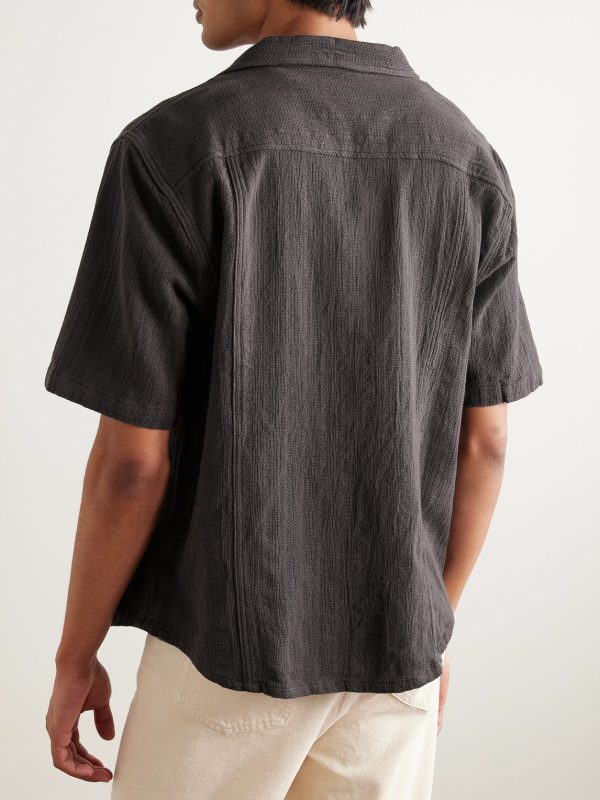 Camp-Collar Cotton Shirt - BK Camp-Collar Cotton Shirt - BK