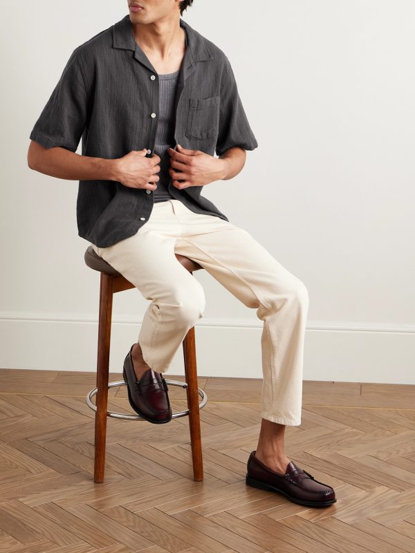 Camp-Collar Cotton Shirt - OU Camp-Collar Cotton Shirt - OU
