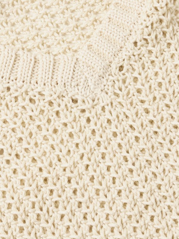 Open-Knit Organic Cotton Sweater Vest - CU