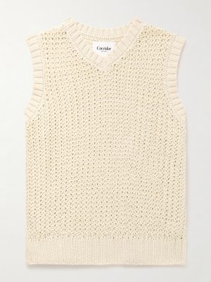 Open-Knit Organic Cotton Sweater Vest