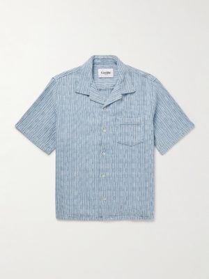 Camp-Collar Textured-Cotton Shirt Camp-Collar Textured-Cotton Shirt
