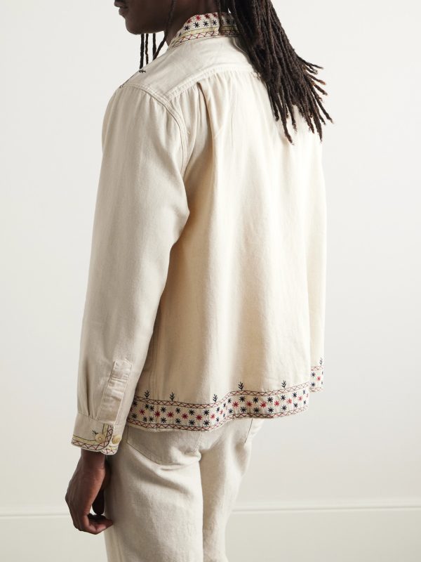 Starlight Embroidered Cotton-Canvas Jacket - BK Starlight Embroidered Cotton-Canvas Jacket - BK