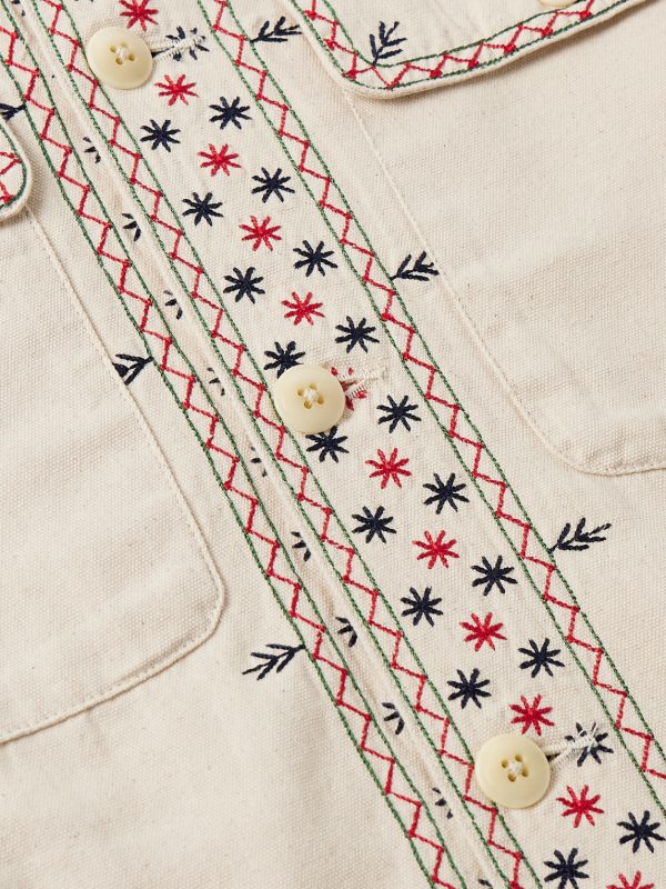 Starlight Embroidered Cotton-Canvas Jacket - CU Starlight Embroidered Cotton-Canvas Jacket - CU