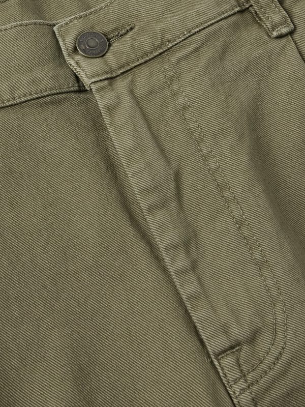 Straight-Leg Pleated Garment-Dyed Cotton-Blend Twill Shorts - CU