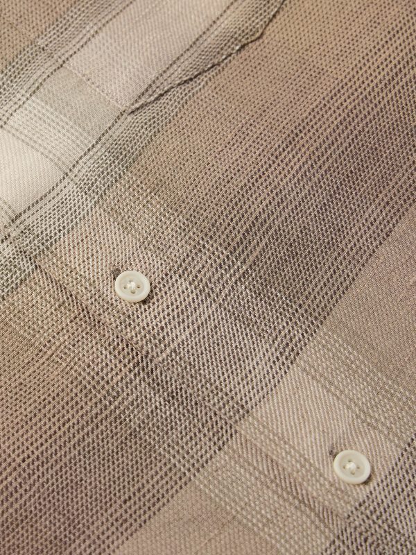 Asheville Convertible-Collar Checked Linen and Cotton-Blend Shirt - CU Asheville Convertible-Collar Checked Linen and Cotton-Blend Shirt - CU