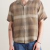 Asheville Convertible-Collar Checked Linen and Cotton-Blend Shirt - FR Asheville Convertible-Collar Checked Linen and Cotton-Blend Shirt - FR