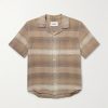 Asheville Convertible-Collar Checked Linen and Cotton-Blend Shirt Asheville Convertible-Collar Checked Linen and Cotton-Blend Shirt